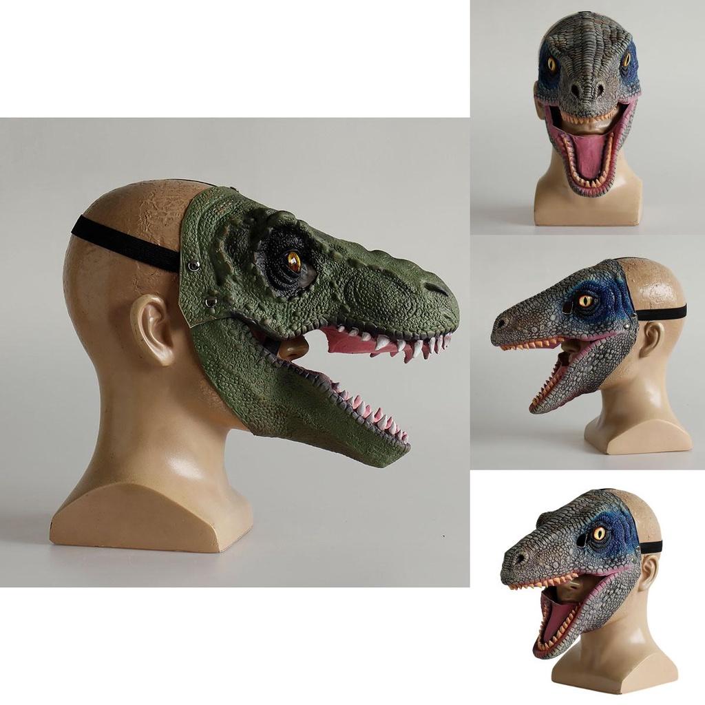 Jurassic World Dinosaur Latex Mask Headgear Tyrannosaurus Rex Halloween Cosplay Prop