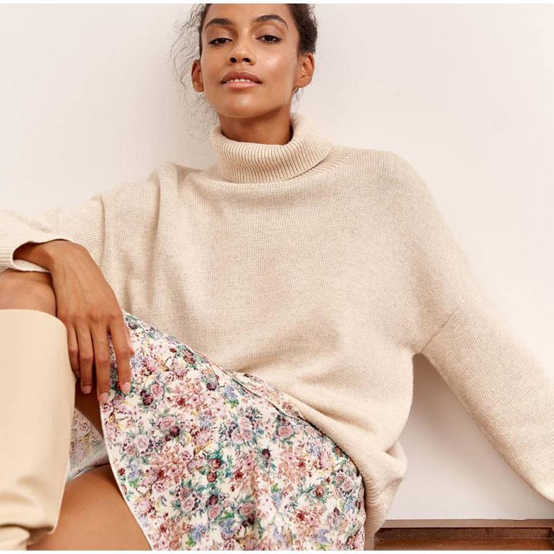 Осень-зима женский свитер модный винтажный женский мягкий теплый вязаный пуловер — фото 9