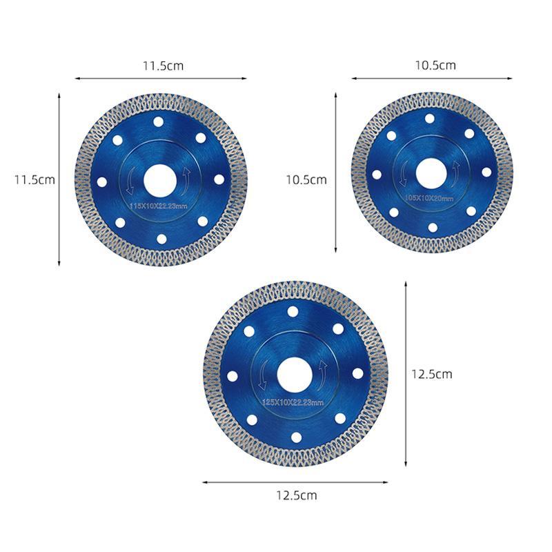 Porselen Karo Seramik Taş Kuru Kesim için 105/115/125mm Elmas Testere Kesici