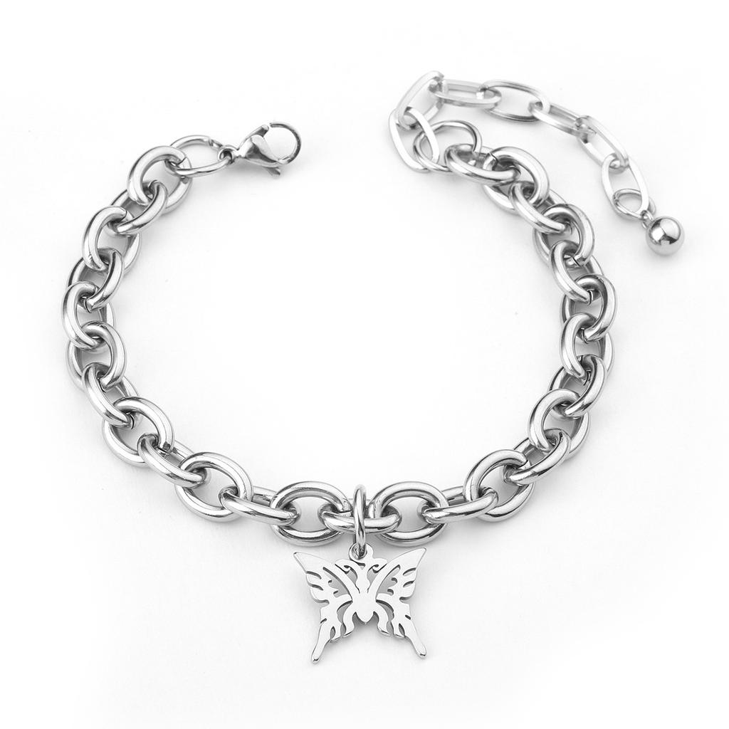 European and American simple personalized bell double-layer titanium steel bracelet spot men and women couple jewelry women's trend fashion jewelry
