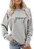Women's Loose Fit Long-Sleeve Round Neck Casual Fashion Sweatshirt