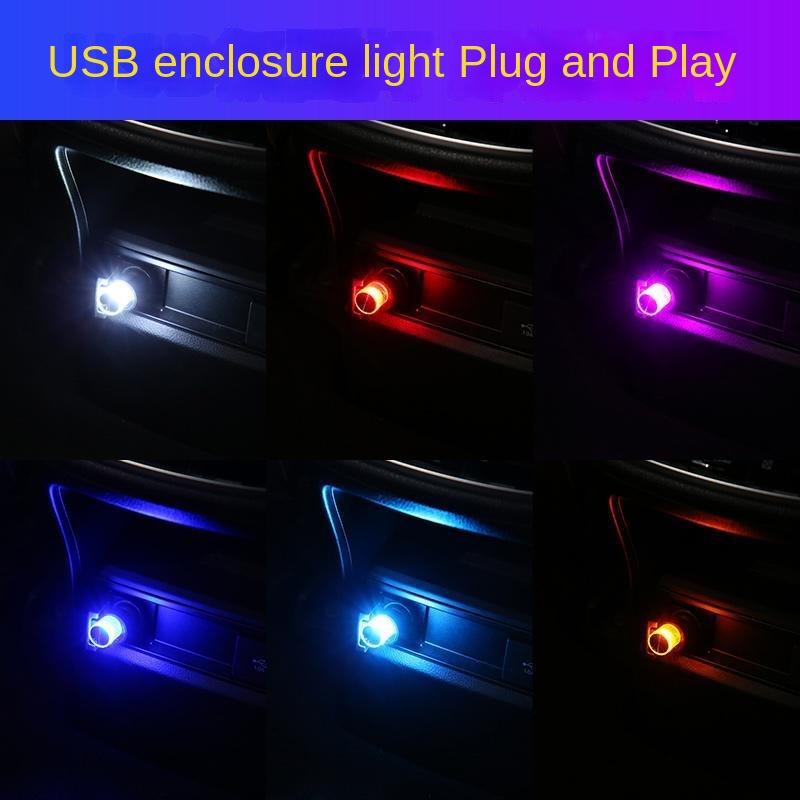 Mini USB LED Car Light Auto Atmosphere Neon Light Plug And Play Decoration Ambient Lamp Car Interior Lights Car-styling