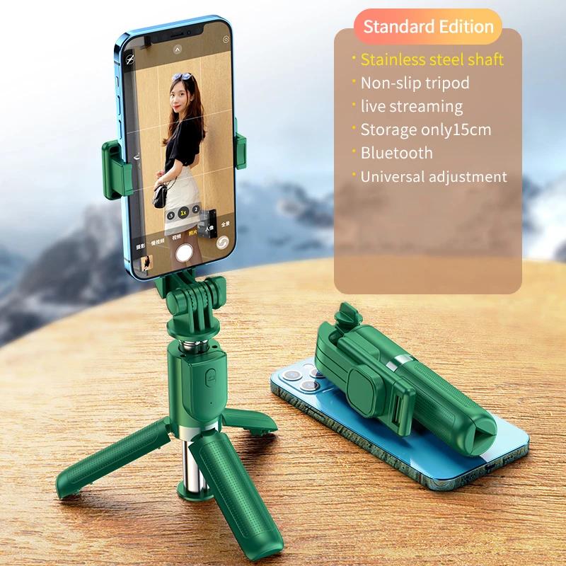 Foldable Mini Tripod Selfie Stick with for Remote Control 770mm Extended Length Portable Design