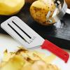 Red Handle Vegetable Slicer and Cutter Efficient Kitchen Gadget for Preparation for Onion Potato Cucumber and Salad Chopping