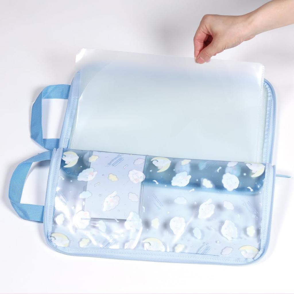 Skater Divided Communication Organizer Cinnamoroll Starry Sky Sanrio Bag/Lesson Bag/Clear File/Homework/Printout/Notebook - - ZRF1-A