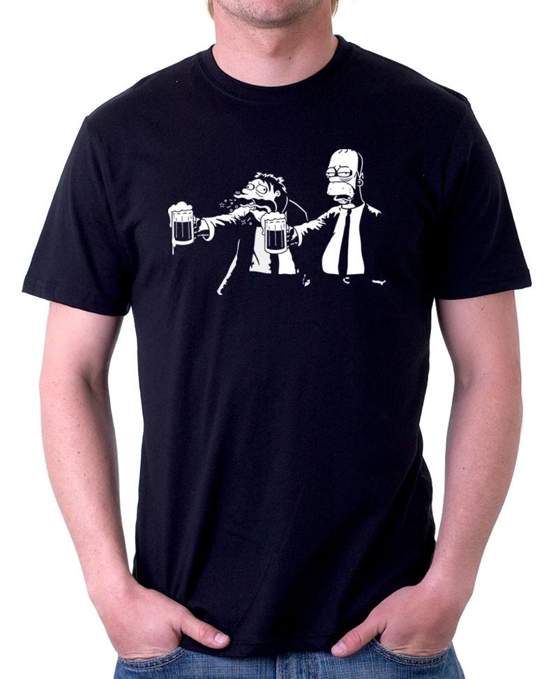 PULP Fiction Homer parody funny tarentino film black t-shirt 09872 S