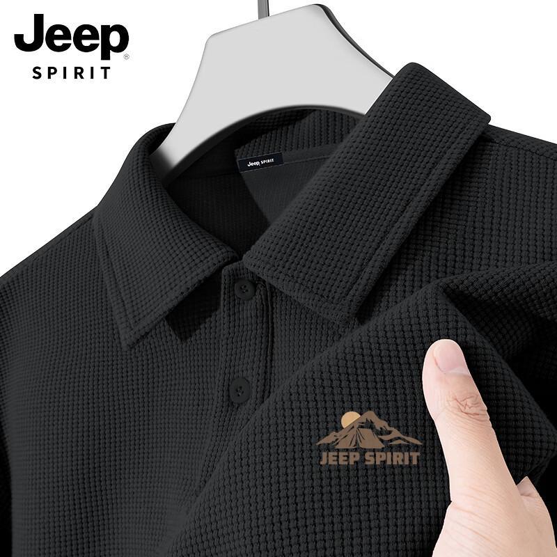 JEEP SPIRIT Men s Casual Waffle Knit Polo Shirt 2XL