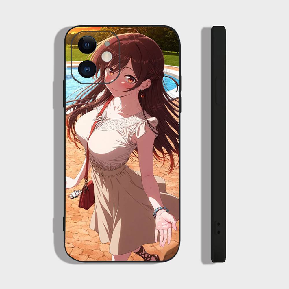 Mizuhara Chizuru Anime Rent-A-Girlfriend Phone Case For IPhone 17 Air 16 15 14 13 Pro Max 11 12 Black Silicone Cover