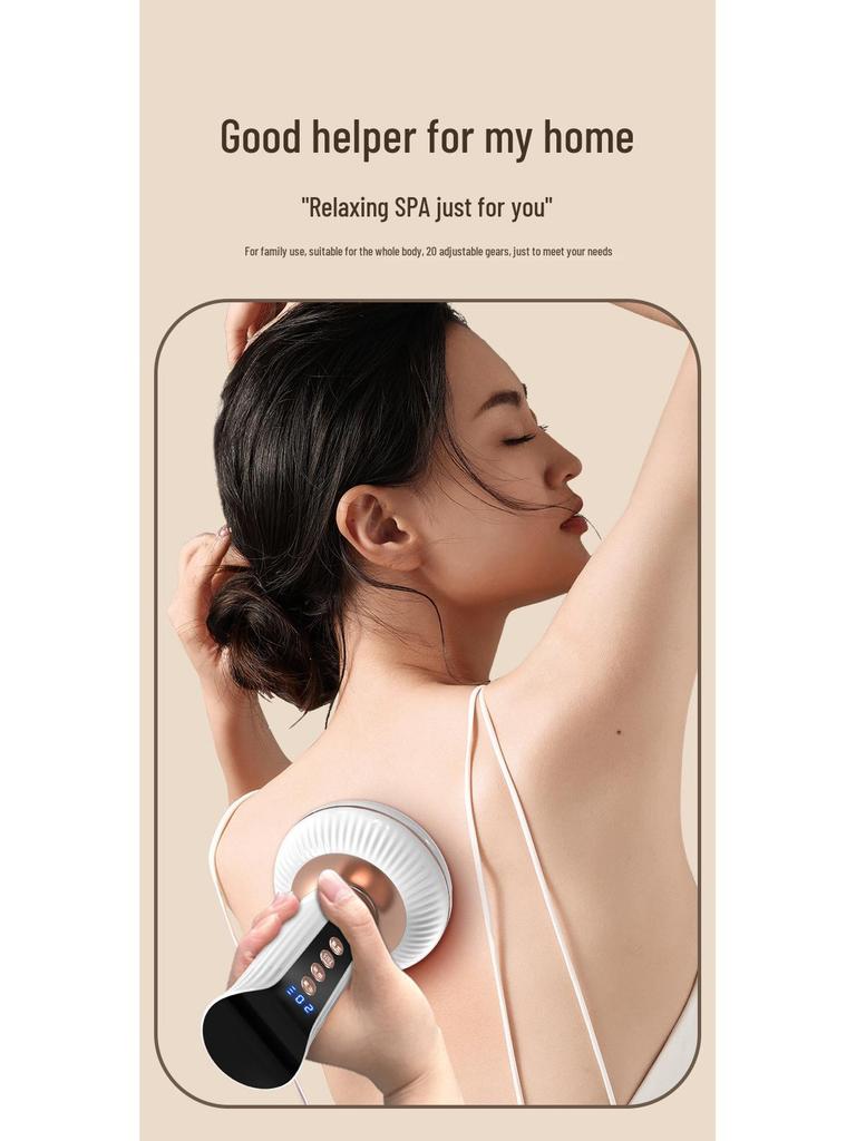 Electric Meridian Massage Brush for Full-Body, Leg, Abdomen, and Back Therapy