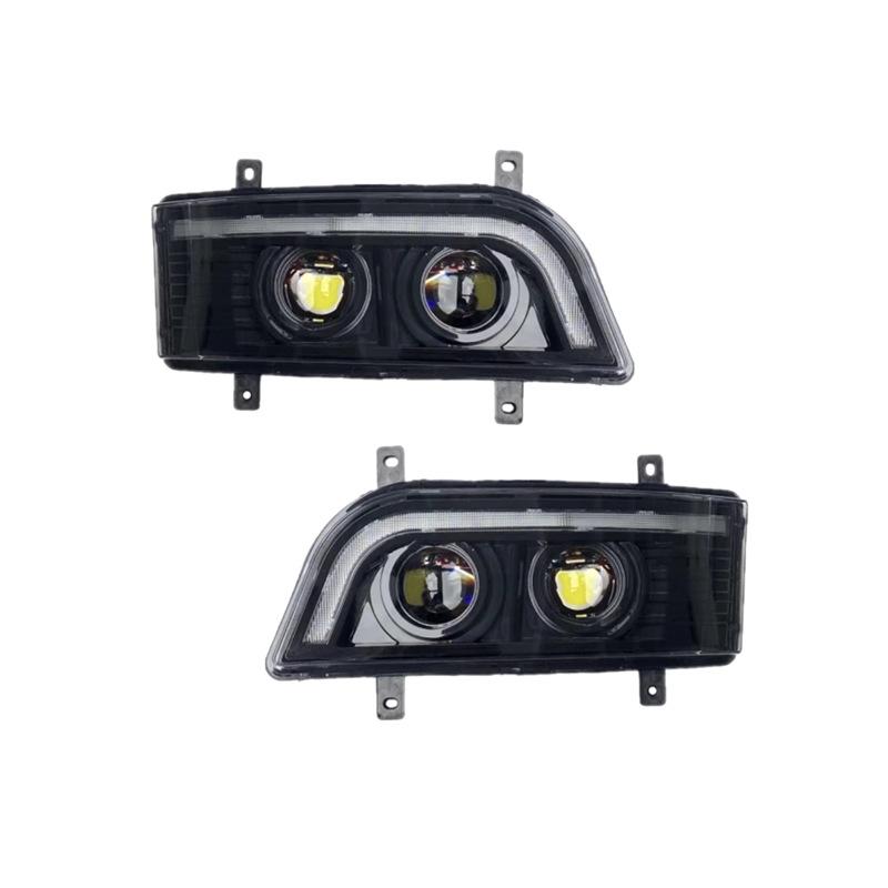 Universal Dual-Lens LED Headlights: Fits Hozon X6, Dongfeng Huashen, & More; High Brightness, Waterproof, Non-Destructive Installation.