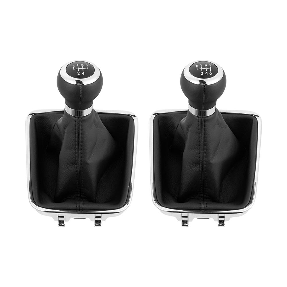 New Product Car Accessories Manual 5/6 Speed Leather For VW Tiguan 2007 2008 2009 2010 2011 Gear Shift Knob With Dust Cover