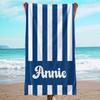 Personalized Striped Beach Towel Microfiber Towel Thin Quick Dry Absorbent for Beach Swimming Yoga Bath Sports