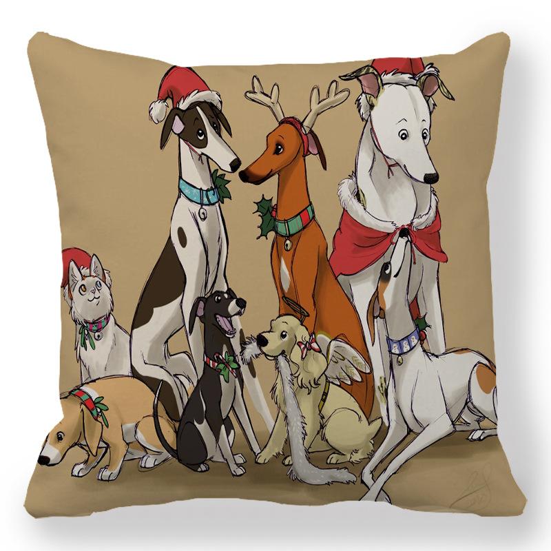 Creative pet dog design Digital printing short plush pillow covers decorative for car sofa office cushion cover home goods