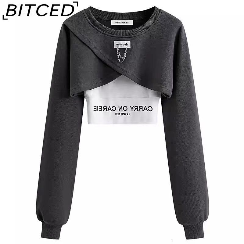 BITCED Dopamine Cool et Cool Style Sel Fille Cool et Élégant Pantalon de Travail Street, Costume Fille Hot, Uniforme Scolaire, Sweat à Capuche Trois Pièces