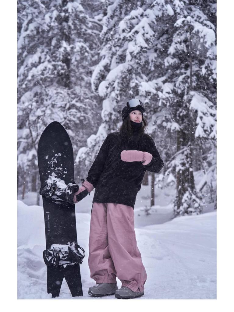 Unisex Waterproof Ski & Snowboard Pants: Loose Fit, Warm, Plus Velvet, for Men & Women.