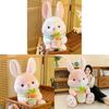 Cute White Bunny Plush Toy Soft Stuffed Animal Doll For Girls