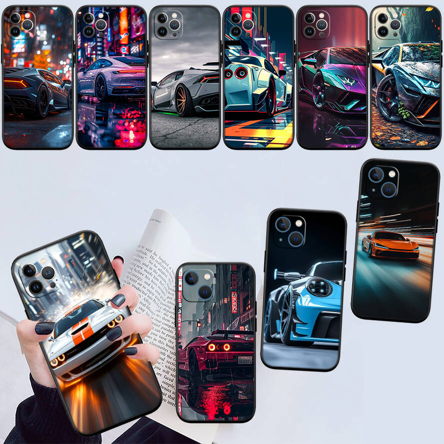 Supercar Car Phone Case for Samsung S20 S21 S21S S22 S23 S24 FE Ultra Plus Lite F06 F16 M06 M16 M56 A07 A17 A36 A37 A55 A57