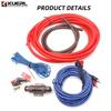 3500W Car Audio Speakers Wiring Kit 4GA Car Amplifier Cable 60AMP Fuse Copper Clad Aluminum Subwoofer Amplifier tallation Kit