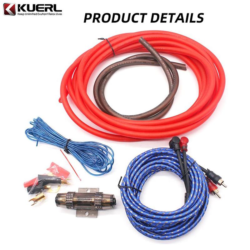 3500W Car Audio Speakers Wiring Kit 4GA Car Amplifier Cable 60AMP Fuse Copper Clad Aluminum Subwoofer Amplifier tallation Kit