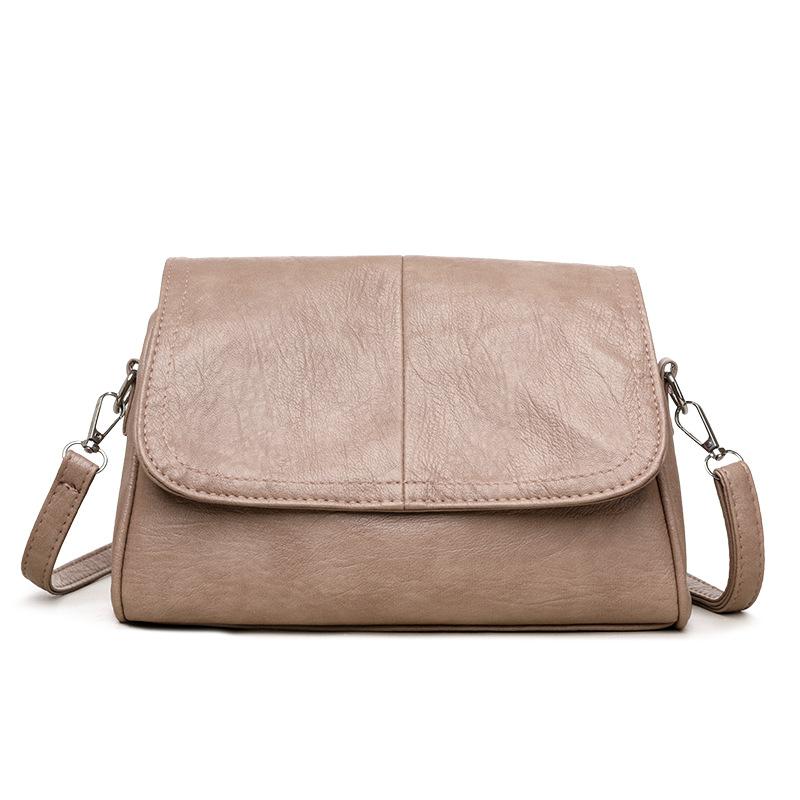 Popular soft leather large-capacity fashion wide messenger bag bag women's fashion pillow bag single shoulder handbag women's bag