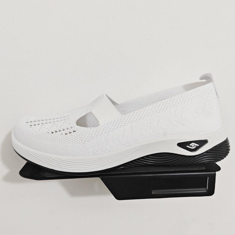 Breathable Plus Size Women's Mesh Casual Shoes - Comfortable Footwear for Middle-Aged & Elderly Moms