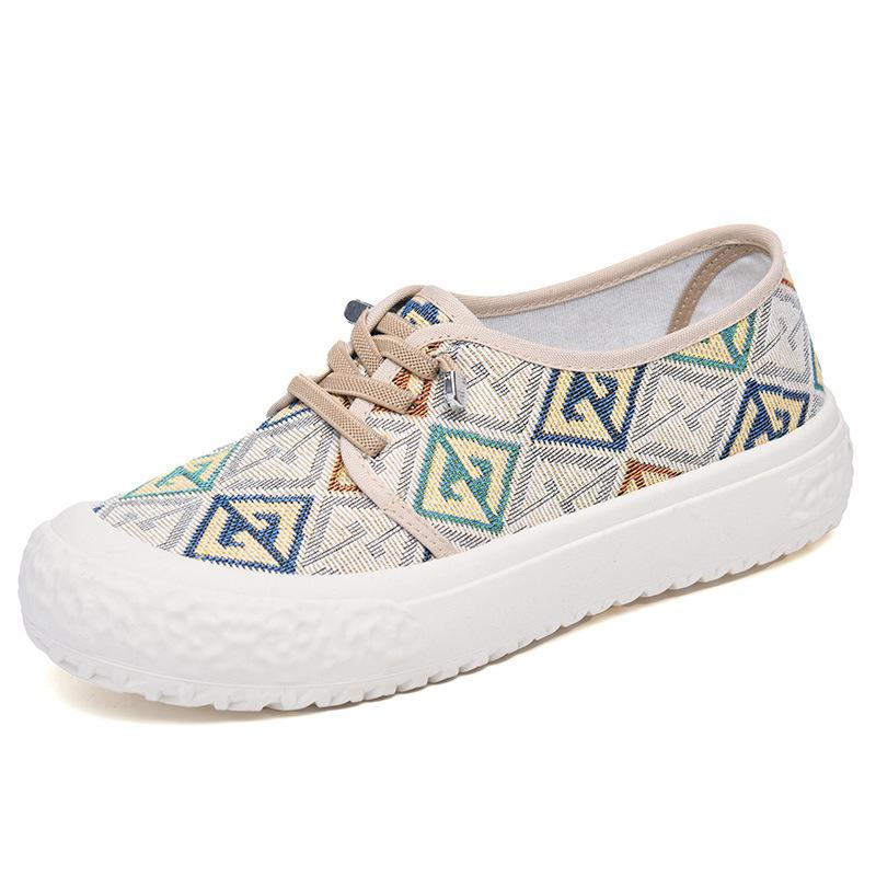 New Breathable and Versatile Women's Fisherman Shoes, Casual Canvas Shoes, and Lazy Student Shoes for One Foot