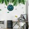 Silent Wall Clock Dark Green