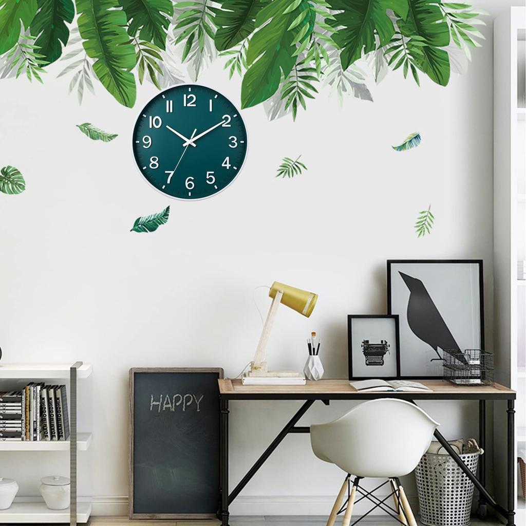 Silent Wall Clock Dark Green