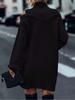 Open-shoulder Loose Semi-turtleneck Sweater with Lantern Sleeves