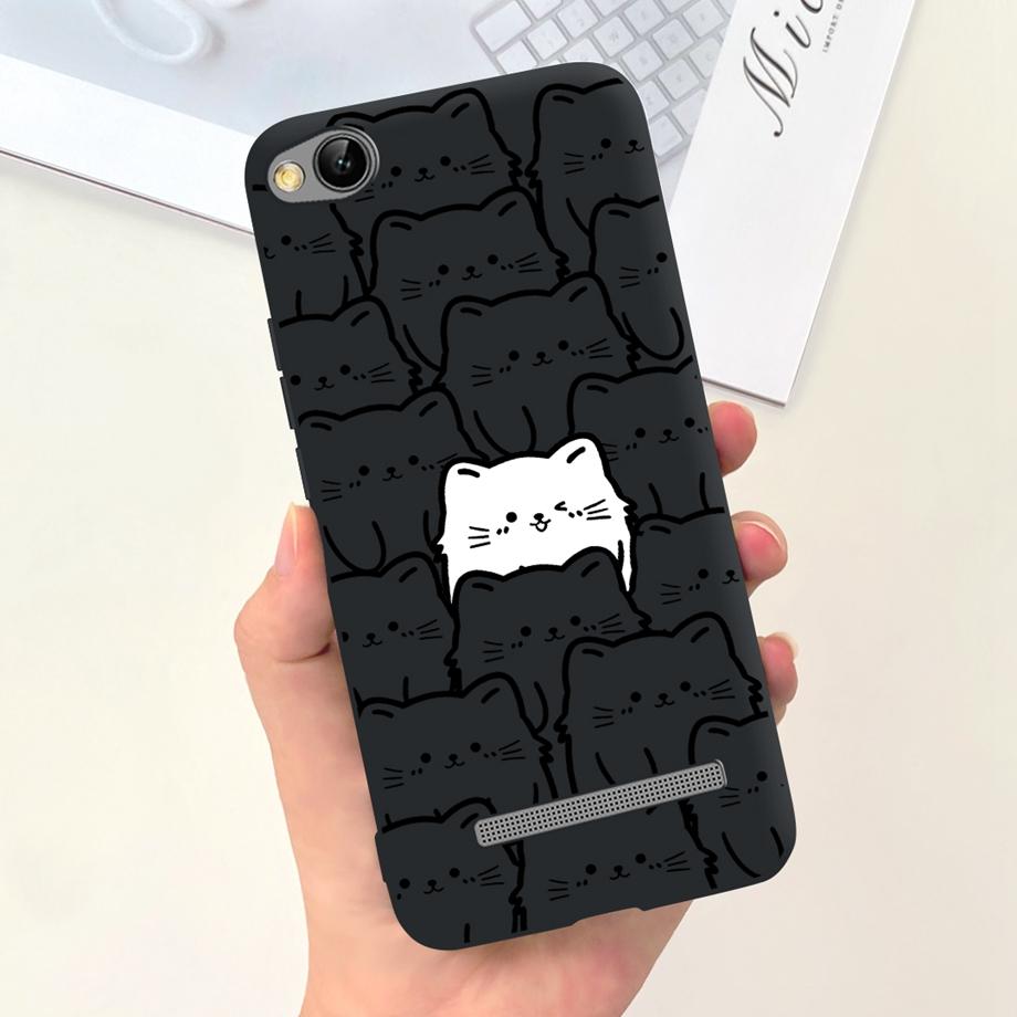 Flower Cover For Xiaomi Redmi 4A 4x Beautiful Moon Night Black Cat Phone Case For Redmi 4x Redmi4a Protection Coque Funda Capas