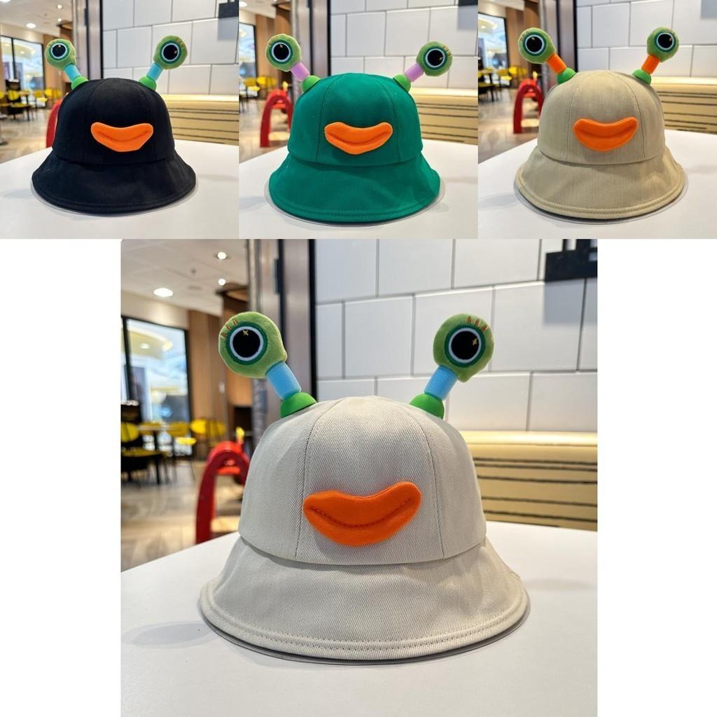 Cute Frog Eyes Glow Fisherman Hat Girls Spring Summer Sunshade Sunscreen Bucket Hat Lovely