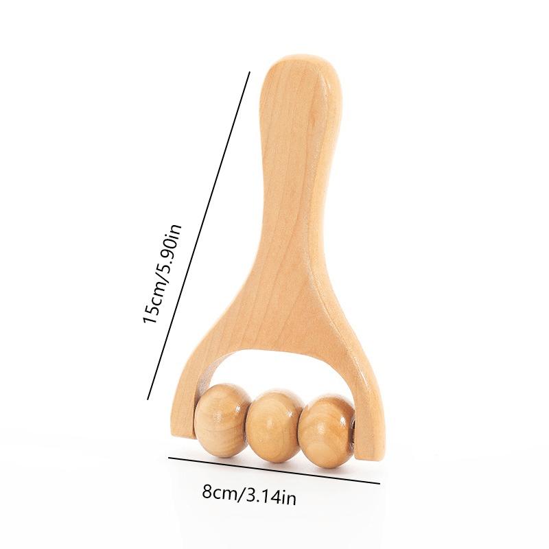Wooden Massage Roller That Is Easy To Carry, Comes with a Storage Bag - Versatile Hardwood Body Roller Designed for Deep Tissue Therapy