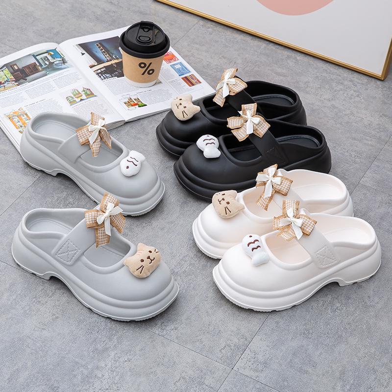 EVA British Style Non-Slip Girls' Closed-Toe Fashion Shoes – 7cm Thick Sole for Height Increase