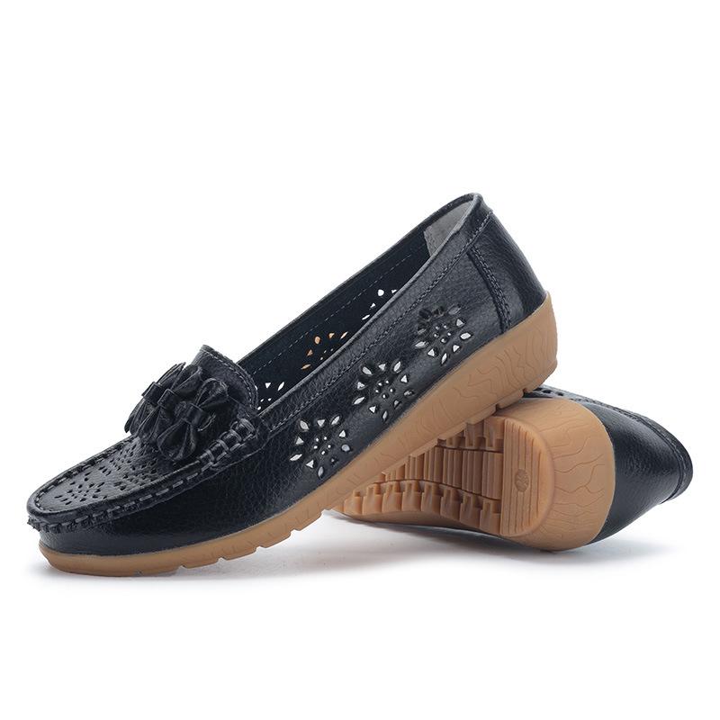 Frühling und Sommer Krankenschuhe lässig hohl Damen Einzelschuhe Doudou Schuhe Mutterschuhe Oxford Sohle