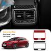 Echter Weicher Kohlefaser-Aufkleber für Seat Leon MK3 2013 2014 2015 2016 2017 2018 2019 2020 LHD RHD Auto Heck-Luftauslass Rahmen Verkleidung