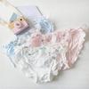 Lolita House Satin Size Milky Thick String Sexy Lace Cute Triangle Barely Sexy Cute Set of 3 Panties, M, White, Panties, Underwear, Women's Panties,