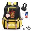 3 Piece School Backpack Set for Students Large Capacity Oxford Cloth Schoolbag with Shoulder Strap and Pencil Case