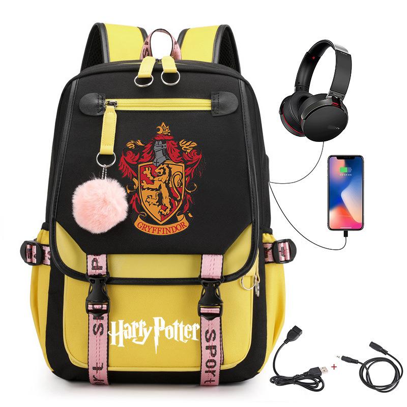 3 Piece School Backpack Set for Students Large Capacity Oxford Cloth Schoolbag with Shoulder Strap and Pencil Case
