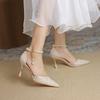 Size31-44 High Quality Women's Pumps Luxury Beaded Stiletto Bridal Wedding Shoes Fashion Single Shoe Banquet Dress Women Sandals