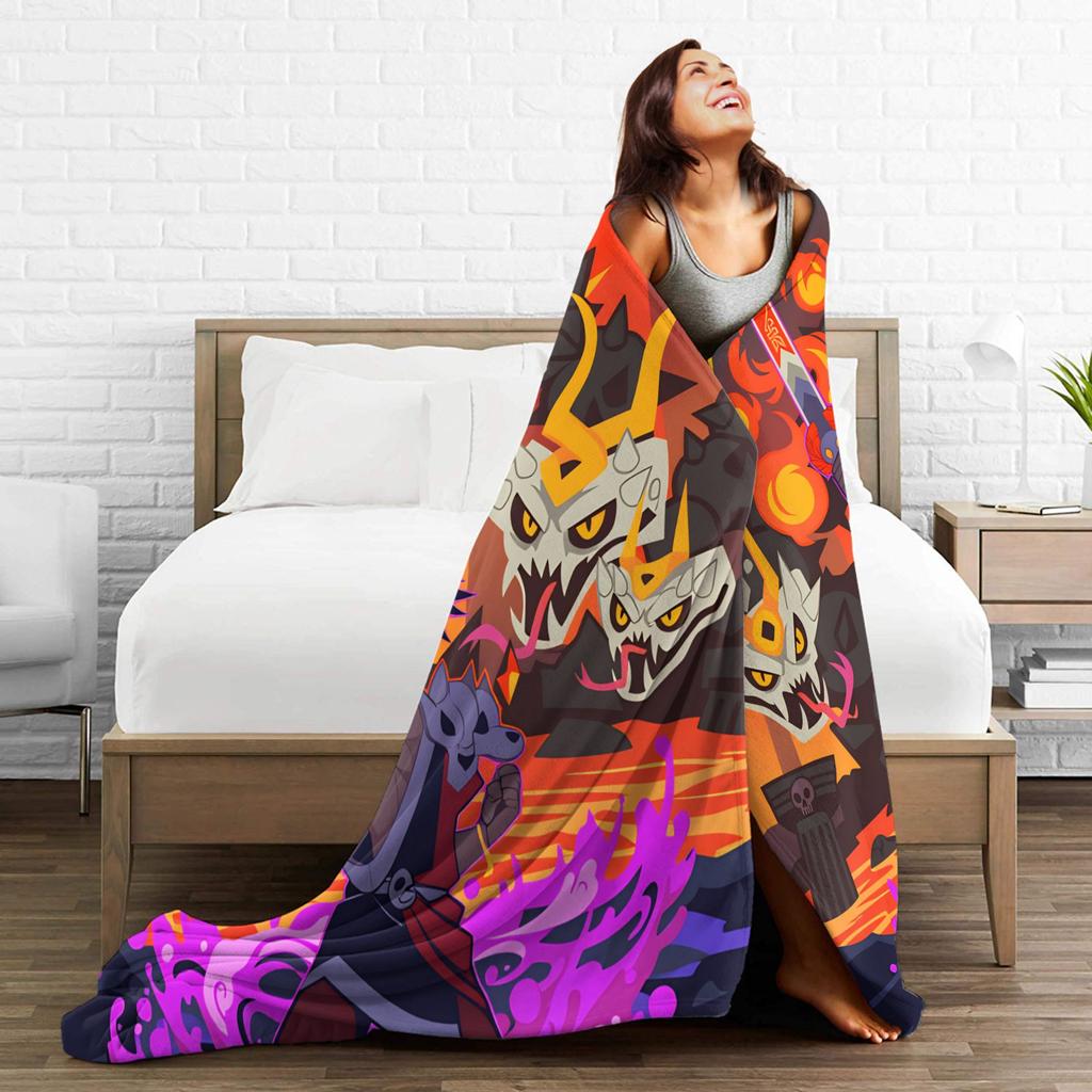 Hades Zagreus Flannel Blanket  Soft Warm Throw Blanket for Outdoor Travel Office Novelty Bedspread Sofa Bed Cover