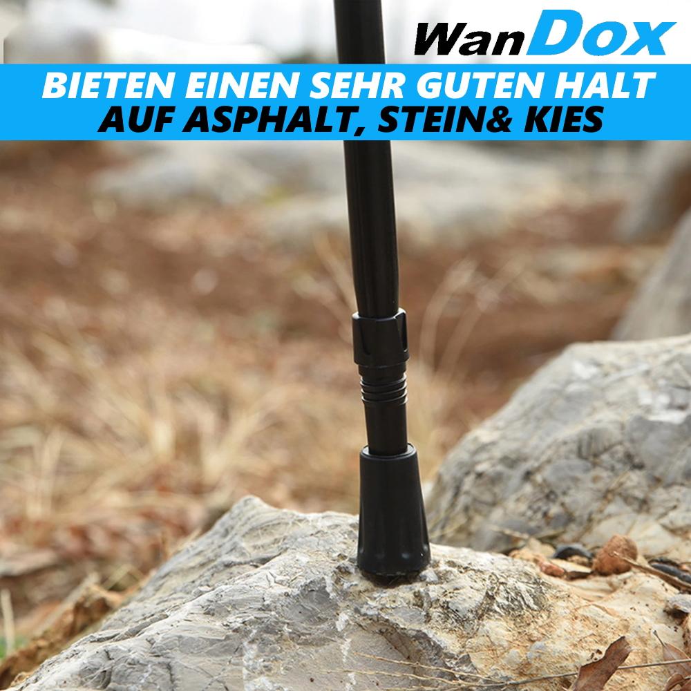 WanDox Hiking Poles Asphalt Attachments [14x] Nordic Walking Rubber Buffers Trekking