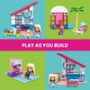 MEGA CONSTRUX Barbie Malibu House Building Blocks Set (Ages 5 and Up) 303 Pieces GWR34 Pink