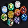 Bulk 10Pcs/Set DND Dice Random Color D4 D6 D8 D10 D% D12 D20 Resin Polyhedral Dice Set for D&D Role Playing Board Games TRPG