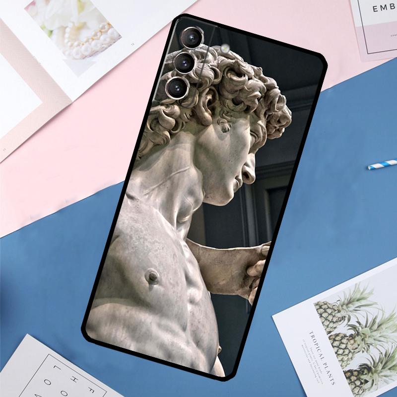 Michelangelo Art Case For Samsung Galaxy S25 Ultra S24 S23 S22 S21 Ultra S9 S10 Plus S23 FE S25 FE Back Cover