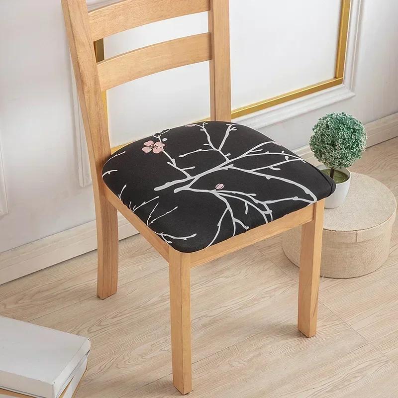 

Stretch Square Chair Seat Cushion Cover with Elastic Bottom Chair Slipcover for Kitchen Hotel Banquet Dining Room Home Decor