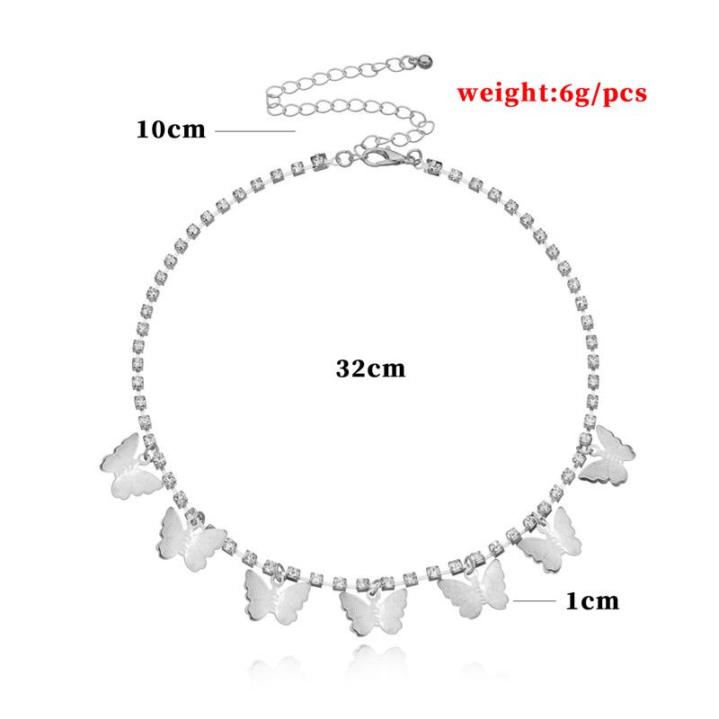 Bohemian Zircon Butterfly Pendant Necklace Choker Women Clavicle Chain Fashion Female Jewelry Girls Gift