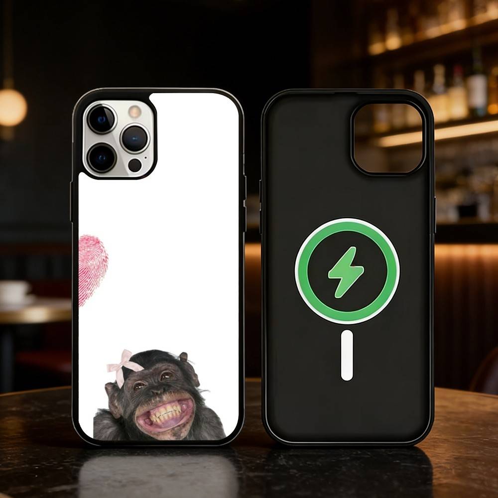 Monkey Abstract Funny Phone Case For iPhone 17/16/15/14/13/12/Plus/Pro/Max for Magnetic Wireless Charging