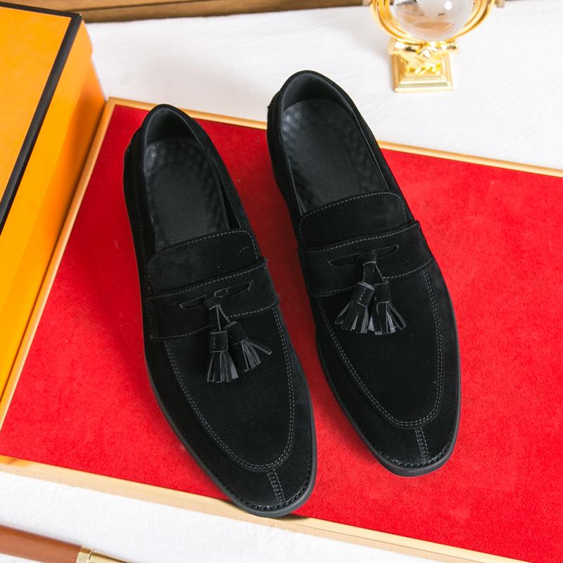 Fashion High Quality Men Breathable Casual Flow Su Le Fu Shoes Fashion Brand Men Spring Comfortable Pointed Formal Business Leather Shoe