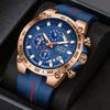 LIGE Luxury Military Men Watch Waterproof Luminous Date Sport Man Wristwatch Chronograph Silicone Strap Quartz Men's Watches+Box
