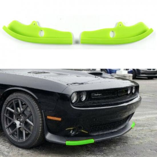 

Green Front Bumper Lip Splitter Protector Accessories For Dodge Challenger 2015+